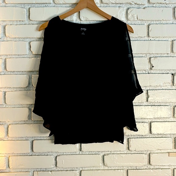 by & by Tops - by & by womens flowy mesh blouse